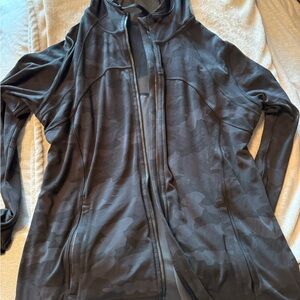 Lululemon Define Black Camouflage Zip-Up Hoodie